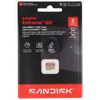 SanDisk Extreme GO, 2 To, MicroSDXC, UHS-I, 240 Mo/s, 150 Mo/s, Classe 3 (U3)