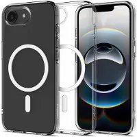Spigen Crystal Flex (MagFit) (Apple iPhone 16e), Coque pour téléphone portable, Blanc, Transparent