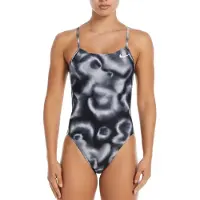 Nike Cutout Hydrastrong Digi Haze Swimsuit Noir US 28 Femme