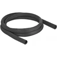 DeLOCK Gewebeschlauch selbstschließ. hitzebest.2mx25mm Black