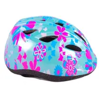 Volare - Casque enfant 47-51 cm vert, rose, fleurs
