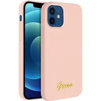 GUESS Cas (Apple iPhone 12 mini), Coque pour téléphone portable, Pink