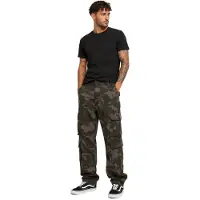 Build Your Brand Pantalon cargo robuste pour homme Pure Vintage Pantalon en coton au look vintage Dark Camo