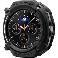 Spigen Rugged Armor Conu pour Samsung Galaxy Watch 8 Classic 46 mm Coque en TPU durable (2025) Noir mat