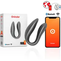 Oninder - LISBOA G-SPOT & CLITORAL STIMULATEUR NOIR - APPLICATION GRATUITE