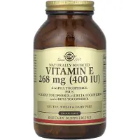Solgar , Vitamine E, d-Alpha Tocophérol Plus d-Gamma Tocophérol, d-Delta Tocophérol et d-Beta Tocophérol, 268 mg (400 UI), 250 Softgels
