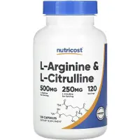 Nutricost , L-Arginine & L-Citrulline, 120 Gélules