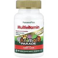 NaturesPlus Animal Parade Gold Multivitamin Cherry - 60 Kautabl.