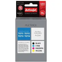 ActiveJet Encre AEB-715N (remplace Epson T0715 ; Supreme ; 4 x 15 ml ; noir, magenta, cyan, jaune)