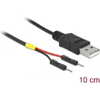 DeLOCK Câble d'alimentation USB de type A vers 2 connecteurs mâles, 10 cm