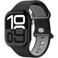 Spigen - Nano Pop - Apple Watch 1/2/3/4/5/6/7/8/9/10/SE/SE 2 (38/40/41/42mm) - Black Sesame (40 mm, 41 mm, 42 mm, Plastique, Silicone), Sangles de montre, Noir