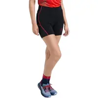 La Sportiva Triumph Tight Short W - short de trail moulant pour femmes - , taille : M, couleur : K00P02-Black/Hibiscus