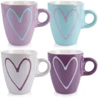 Orion Tasses en céramique 210 ml, lot de 4.