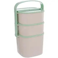 Orion Boîte à lunch en plastique à 3 compartiments, 2 l, 2 x 1,15 l