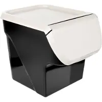 B2X Bac à fruits et légumes avec couvercle, gris cendré, 13 l