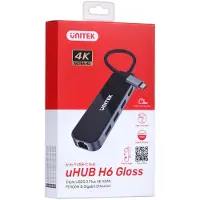 UNITEK Hub USB-C - - 3 ports USB-A - RJ-45 - HDMI 4K - Alimentation PD100W