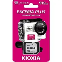Kioxia Carte mémoire micro SD avec adaptateur PLUS UHS-I C10 R98 512 Go