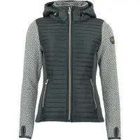 Mountain Peak Blouson polaire à capuche démontable et empiècements matelassés femme Andomo