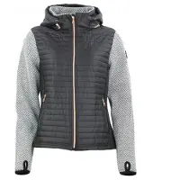 Mountain Peak Polaire à empiècements matelassés avec capuche femme