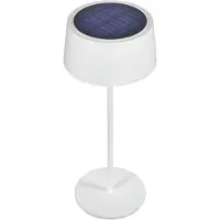 RealPower LED-Solar Tischlampe dimmbar mit Akku,weiss