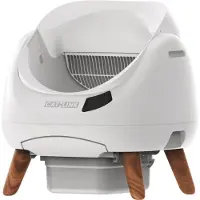 Catlink OPEN-X Litière autonettoyante XXL, nouveau design ouvert, Wi-Fi 5 GHz, 12 L, pour les foyers avec plusieurs chats, blanc