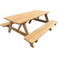 Axi Jean Table De Pique-Nique En Bois, 6 Personnes - Marron | Table Et Bancs De Jardin, Fabriqué En Thermowood 100 % | Meuble