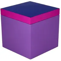 Gift Company Boîte de rangement de la marque , modèle Neo, forme carrée, couleur bleu foncé/violet (13x13x13 cm)