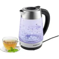 DS Produkte GOURMETmaxx : Bouilloire en verre avec ouverture facilitant le remplissage