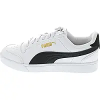Puma Schuffle Jr : Baskets plates pour garçons, couleur blanche, chaussures de sport décontractées pour enfants
