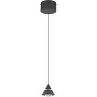 TRIO Suspension LED, noir mat, choix de la température de couleur, H 200cm