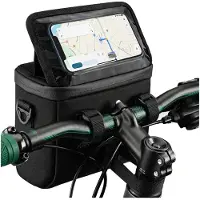 Trizand 27339 Sacoche de vélo avec support pour téléphone, imperméable, 4 L, noir