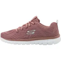 SKECHERS Baskets basses 'Graceful Get Connected' rose ancienne / argent