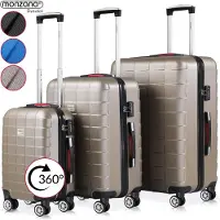 Monzana Valise rigide Exopack - Bagage taille XL Champagne 116L