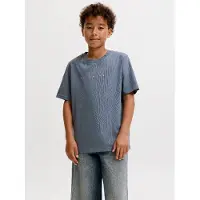 Jack & jones Junior T-Shirt 'JJEStar' gris foncé / blanc