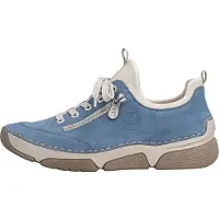 Rieker Chaussures de ville pour femmes , confortables, à lacets, bleues, pour le quotidien