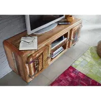 MASSIVMOEBEL24.DE MASSIVMOEBEL24 | Meuble TV 135x40 Bois de récupération laqué Multicolore FREEZY #10