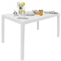 Dmora Ariana - Table Extérieur, 150x90x72h cm Blanc, 10 Places Fabriqué en Italie