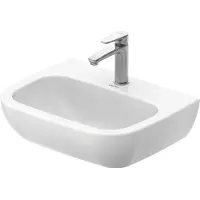 Duravit Lavabo D-CODE MED sans meuble avec plan de toilette 550x430mm 1 robinetterie blanche (430 mm, 550 mm)