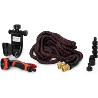 DoIt Tuyau d'arrosage flexible avec pistolet pulvérisateur et support – env. 22,5 m