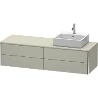 Duravit XSquare Meuble sous-vasque sur console suspendu, 4 tiroirs, vasque à droite, 1600x400x548mm, XS4914R6060