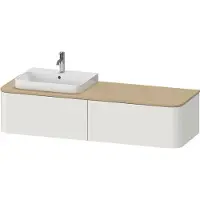 Duravit Happy D.2 Plus Meuble sous-lavabo sur console suspendu, 1600x550 mm, 2 tiroirs, pour vasque à poser Position à gauche, HP4944L3939