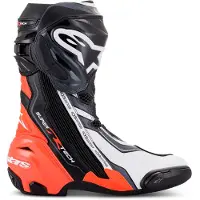 Alpinestars Supertech R, bottes ,Noir/Rouge Néon/Blanc/Gris ,44 EU