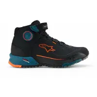 Alpinestars CR-X, chaussures Drystar ,Noir/Pétrole/Orange Néon ,9.5 US