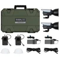 Nanlite FC-120C 2KIT-PT Full Color Beleuchtungs-Set, Lumière continue, Multicolore