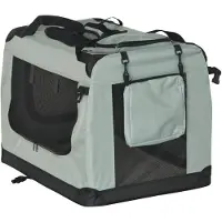 Rebel RA-1305 Sac de transport pliable pour animaux XXL 90 x 61 x 65 cm, gris