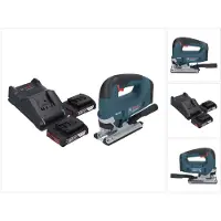 Bosch GST 18V-125 B Professional Scie sauteuse sans fil 18 V 125 mm Brushless + 2x batterie 2,0 Ah + chargeur