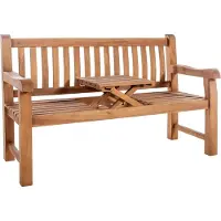 CLP Banc d'extérieur en teck Orlando | Couleur : teck | Dimensions : 150 cm