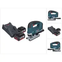 Bosch Scie sauteuse sans fil GST 18V-125 B Professional 18 V 125 mm sans balais + 2 batteries 4,0 Ah + chargeur