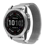 IMoshion Bracelet QuickFit Milanais - Connexion Garmin 22 mm - Taille L/XL - Argent