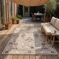 FRAAI Tapis d'intérieur et d'extérieur | Bloom Oriental Multicolore | 140x200cm | Multicolore | Rectangulaire | Tapis